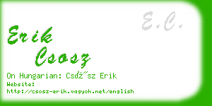 erik csosz business card